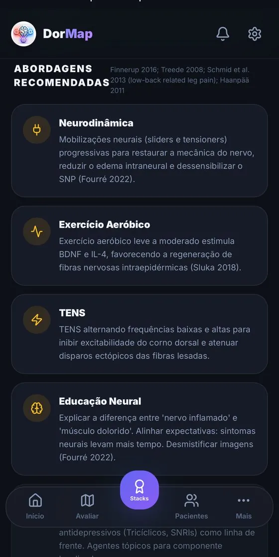 Abordagens relacionadas aos achados