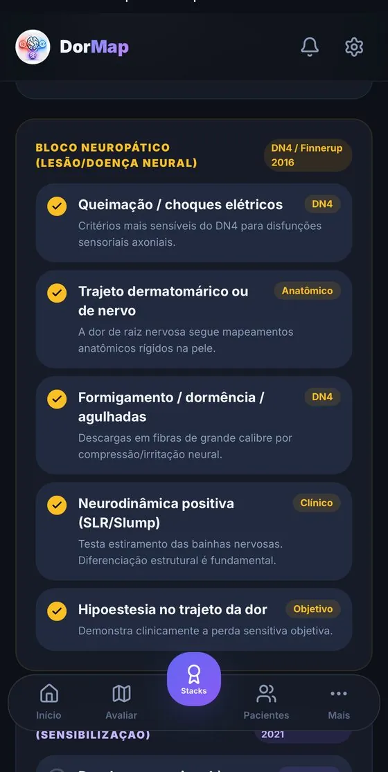 Critérios clínicos