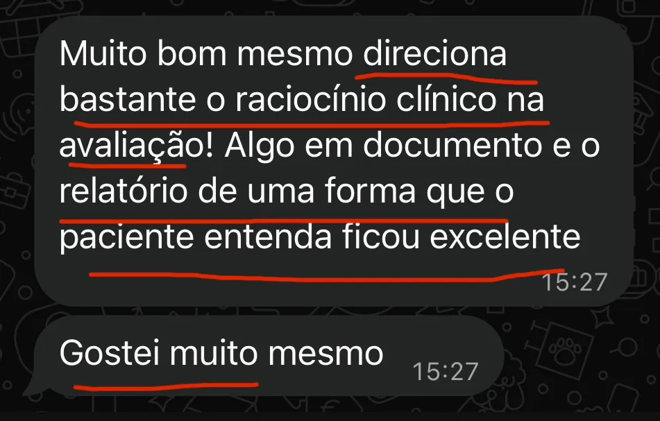 Depoimento sobre o DorMap: raciocínio clínico e relatório para o paciente