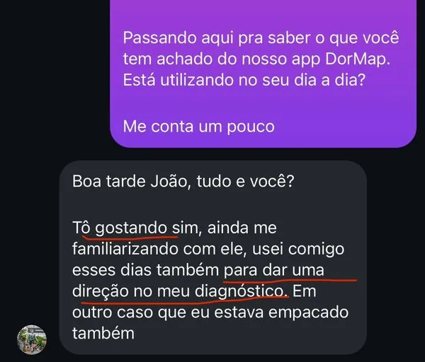 Depoimento sobre o DorMap